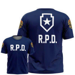 Resident Evil: Police Station 3D Printed sport Quick-dry Breatha Men Women T-Shirt Outdoor Harajuku Game parent-child clothing