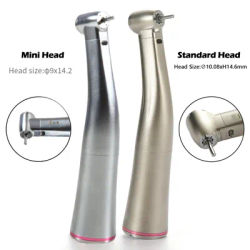 Dental LED Low Speed Handpiece Fiber Optic LED Contra Angle 1:5 Increasing Speed Internal Water Spray Fit NSK Electric Motor
