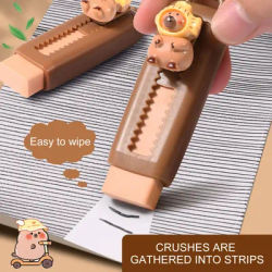 Capybara Cute Eraser New Capybara Anime Telescoping Erasers for Kids Erase Handwriting Stationary School Office Accessory Gift