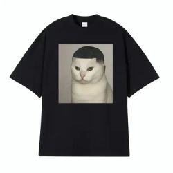 T-shirt amusant avec imprimé « Crazy Cat » – Un haut décontracté au style élégant, cool et humoristique. Vêtements pour femmes, mode Y2K