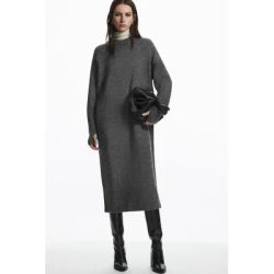 XIMIAN APPAREL 2026 YAZHIMEI cos spring new style of Women's casual long round neck wool blend dress