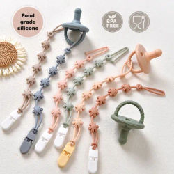 Baby Pacifier Clip Anti-lost Soother Chain Dummy Holder Strap Cute Teething Toy Chain Newborn Feeding Accessories