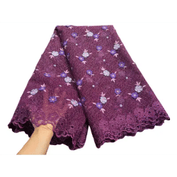 Wholesale African 3D Big Flower Cord Guipure Lace Fabric Chantilly Water Soluble Nigerian Mesh French Asoebi For Party Dresses