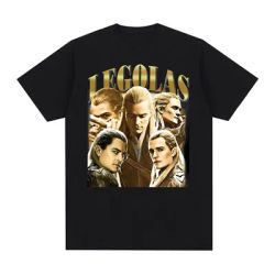 Legolas Vintage Lord of The Rings Elven Archer T Shirts Men Women Fashion Hip Hop Streetwear T Shirt Casual Loose Cotton T-shirt