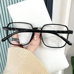 Nouveau noir ordinateur lunettes cadre femmes hommes Anti lumière bleue Rectangle lunettes blocage optique Spectacle carré lunettes
