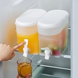 distributore di bevande da frigorifero di grande capacità con rubinetto, caraffa per bevande in PP non ricaricabile per limonata, succo tè, ideale per frigoriferi domestici, moderno contenitore