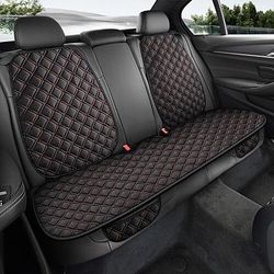 Set universale di coprisedili posteriori per auto, composto da 3 pezzi, con tessuto trapuntato a rombi e schienali, adatto a berline, SUV e camion, e comodo cuscino antiscivolo per il sedile