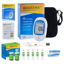 Kit de test rapide de la cétone sanguine pour régime cétogène avec moniteur de cétone et bandelettes de rechange avec lancettes pour la cétose et le régime cétogène