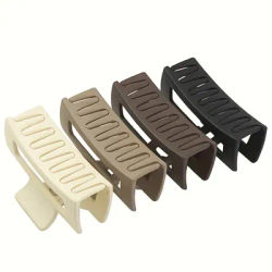 4 rectangular hair clips for women and girls, with anti-slip claws suitable for both thin and thick hair. The square jaws provid