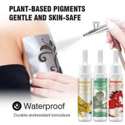 Professional Airbrush Tattoo Ink Non-Toxic & Skin Safe Waterproof Long Lasting Temporary Body Face Paint for Beginners Artists