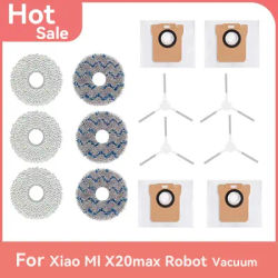 For Xiaomi Robot Vacuum Cleaner X20＋ /X20Plus X20pro/X20max, Daily consumables such as mopping cloths, dust bags, side brushes