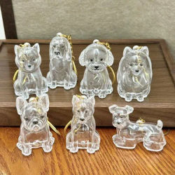 Dog Hair Collection Pendant Hair Storage Box Charm Pet Cute Keychains Clear Plastic Pet Hair Capsule Souvenirs DIY Gifts