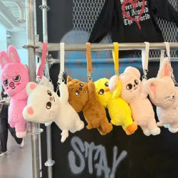 *SKZOO Kpop Plush Toys,Wolf Bear Foxes Duck Cartoon Cute Plush Animal Backpack Dolls, Large Messenger Bag, Throw Pillow, Gift