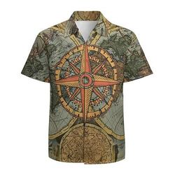 Retrò Vintage Anni '70 Camicia Camicia Aloha Hippie Nautico Costume Per uomo Vacanza Feste Parata dell'Orgoglio Adulti Camicia