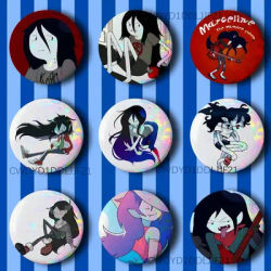 Vampire M-Marceline Cartoon Button Pins Tinplate Brooches Cartoon Creative Badge for Backpack Clothes Decor