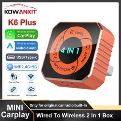 2026 Upgrade 4 in 1 Wireless Carplay Dongle Android Auto Adapter Mirror Link Screen Plug & Play Bluetooth for Apple and Android