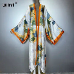 WINYI été boho kimono mode caftan maillots de bain Cardigan robe de soirée abaya dubaï luxe couvertures tenues de plage femmes Hanfu