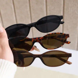 Lunettes de soleil ovales à petite monture pour femmes, 3 pièces, adaptées aux voyages en plein air, aux fêtes, au tourisme, à la plage d'été, protection UV400, usage quotidien