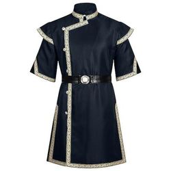 Retrò Vintage Medievale Rinascimento Cintura in Vita Tunica Principe Guerriero Collo alla coreana Costume Per uomo Fantasia Halloween Carnevale Fiera Rinascimentale LARP Adulti Top Cintura