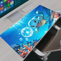 Tapis de souris Gamer XL pour ordinateur, grand tapis de bureau, accessoires de jeu PC, tapis de souris Anime P-Pokemons Squirtle