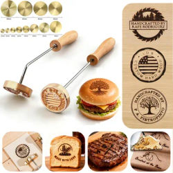M8 Custom Branding Iron for Food, Steak Branding Iron Heating Stamp Personalized LOGO Stamp for Bakery Cake Bread Wood DIY Gift