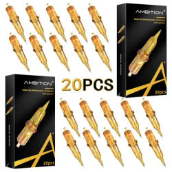 20pcs Ambition Tattoo Cartridge Needle 1 3 5 7 9 11 13 14 15 RL RM RS M1 For Tattoo Machine Pen Needle Accessories 12