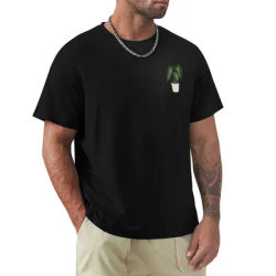 T-shirt décontracté anti-décoloration avec motif Alocasia Potted Plant
