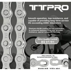 TTPRO Bicycle Chain 1/6/7/8/9/10/11/12 Speed Mountain Road Bike Gold Chain Electroplated And Rust-proof Variable Chain
