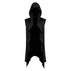 Retrò Vintage Medievale Rinascimento Felpa con cappuccio Gilet Senza maniche Arciere Ranger Costume Per uomo Fantasia Halloween Carnevale Fiera Rinascimentale LARP Adulti Gilet