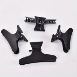 12pcs High-Quality Salon-Grade Hair Clips for Normal Hair Types - Black and White Options
