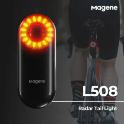Magene L508 Bicycle Smart Radar Tail Light Brake Sensing High Brightness Safety Warning With Saddle Bracket For Night Cycling