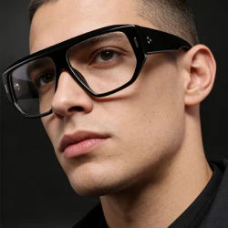 Montures optiques en acétate au design cool pour hommes, lunettes de soleil polarisées de luxe surdimensionnées, lunettes de haute qualité