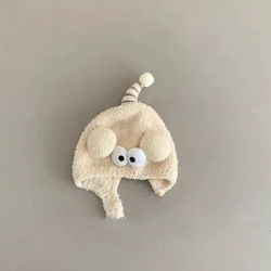 Nouveau mignon gros yeux pull casquette chaud coupe-vent oreille Protection chapeau résistant au froid bonnet chapeau enfants