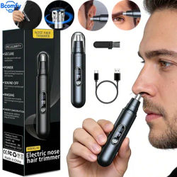 Tondeuse électrique portable et indolore pour poils du nez, des oreilles, des sourcils et du visage, étanche