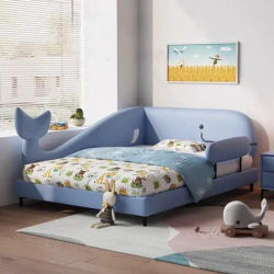 Nordic Guard Rails Kids Beds Safety Normal Simple Single Modern Style Children Beds Playpen Boys Lit Enfant Furniture For Home