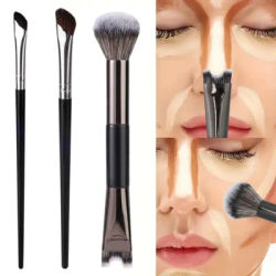 Professional 3/1Pcs Nose Contour Brushes 2 in 1 Makeup Brushes Set Dual Head Powder Blush Eyeshadow Contour Brush Beauty Tools