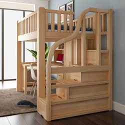 Children's bed with bookcase, desk integrated children's room furniture combination set, bunkbed, bedand lower cabinetsave sp