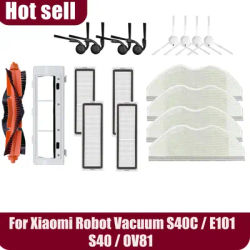 Compatible For ( Xiaomi Robot Vacuum S40C/OV81/E101/S40 ) Replacement Parts Accessories Main Side Brush HEPA Filter Mop Cloth
