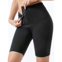 Short de sport haut de gamme pour femmes, pantalon de yoga serré de grande taille à 5 points, porté sur un pantalon de fitness boutonné taille haute qui soulever