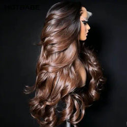 Glueless Wigs Human Hair 1B/4 Brown Body Wave Wear And Go 13×6 HD Lace Frontal Wigs 13×4/360 HD Lace PrePlucked With Baby Hair