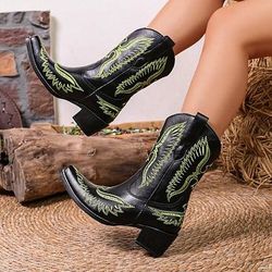 Western Retrò Vintage Anni '70 Stivali western Cowgirl Ricamato Costume Per donna Carnevale Festival Musicale Casual Quotidiano Festival Adulti Scarpe