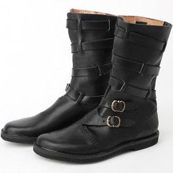 Retrò Vintage Medievale Rinascimento A stivale Pirata Guerriero Ranger Fibbia Costume Fantasia Halloween Carnevale Fiera Rinascimentale LARP Adulti Scarpe