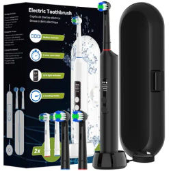 Brosse à dents électrique à chargement sans fil intelligent, 4 Modes de brosses à dents électriques rechargeables adaptées aux têtes de brosse à dents électrique Oral B