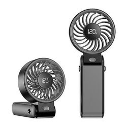 Ventilatore portatile Life7, ricaricabile da 5000 mAh, ventilatore personale a 5 velocità con display a LED, raffreddamento massimo per 19,5 ore, flusso d'aria ampio e potente, mini ventilatore 3 in 1