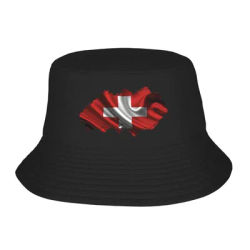 Chapeau bob drapeau suisse unisexe, chapeaux de pêcheur, casquettes de pêche amusantes, chapeaux de soleil pliables personnalisés DIY style Hawaï