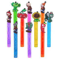 Plants Vs Zombies Cartoon Game PVC Mini Bubble Stick Creative Toys Party Favors Outdoor Fun Play Toys for Boys Girls Gifts