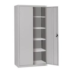 Armoire Monobloc Haute H 1980 X L 1200 X P 43 0 Gris/gris - Acial