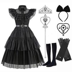 Orrore gotico Accademia oscura Vestito Costume Cosplay Abiti Punk Gotico for Ragazze Bambini Mascherata Settimana del libro