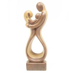 Family Time,'Hibiscus Wood Statuette with Family Motif'