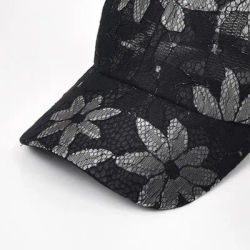 Casquettes de baseball élégantes et ajustables, respirantes, protection solaire, casquette de sport, chapeaux de soleil à fleurs en dentelle, printemps